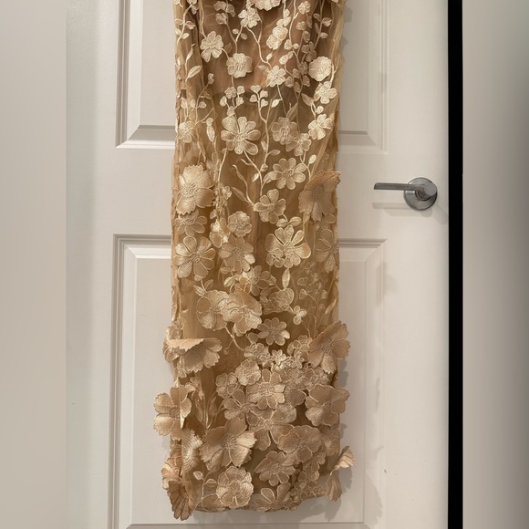 NWOT authentic Bronx and Banco JASMINE MAXI DRESS Floral Gold Strapless Dress‎ - Picture 6 of 16